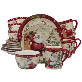 Conjunto de Louça Natalina Holiday Wishes – 16 Peças