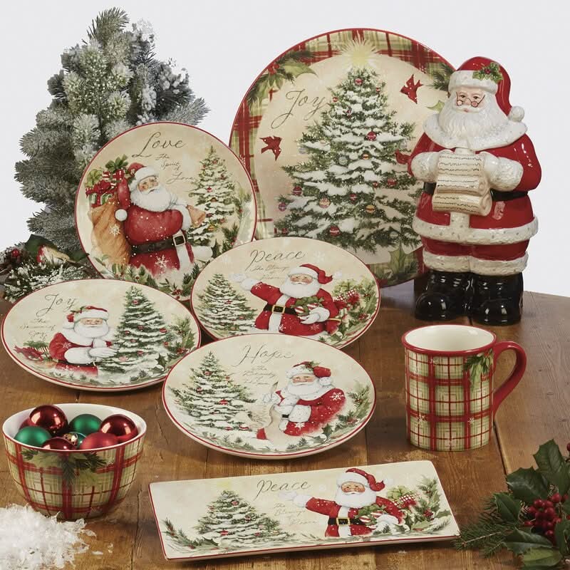 Conjunto de Louça Natalina Holiday Wishes – 16 Peças