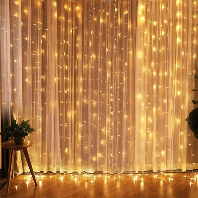 Fita de Luzes LED Natalina com 300 Lâmpadas e 8 Modos de Iluminação