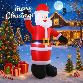 Papagaio Noel Inflável com Iluminação LED – Decoração Natalina para Jardim 180cm