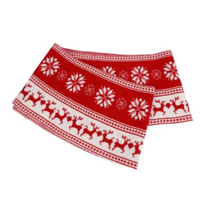 Saia de Natal em PVC com Design de Floco de Neve e Alce - 60x30cm