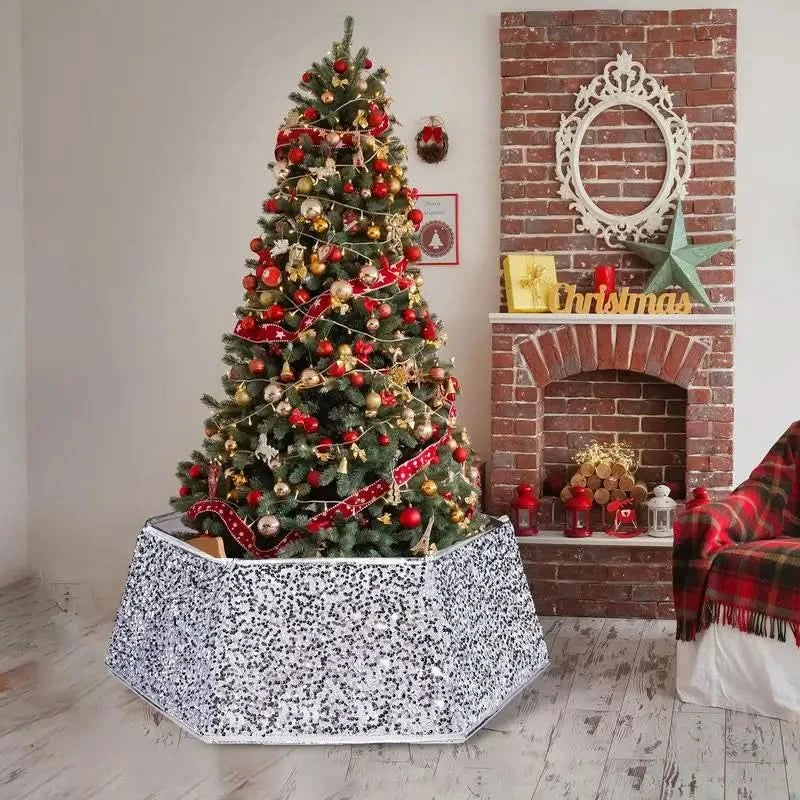 Saia Brilhante para Árvore de Natal - 60x80x25 cm