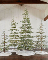 Árvore de Natal Slim Alpine com Galhos Flexíveis, Base Metálica e Micro LEDs Integrados