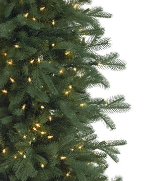 Árvore de Natal Cathedral Fir Slim com Galhos Flexíveis, Base Metálica e Micro LEDs Integrados