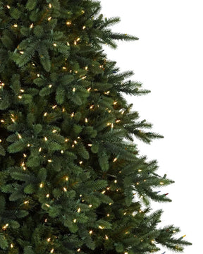 Árvore de Natal California Baby Redwood com Galhos Flexíveis, Estrutura Metálica e Micro LEDs Integrados
