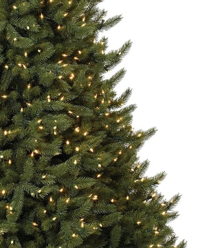 Árvore de Natal Vermont White Spruce com Galhos Flexíveis, Base Metálica e Micro LEDs Integrados
