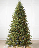 Árvore de Natal Fir com Galhos Flexíveis, Base Metálica e Micro LEDs Coloridos Integrados
