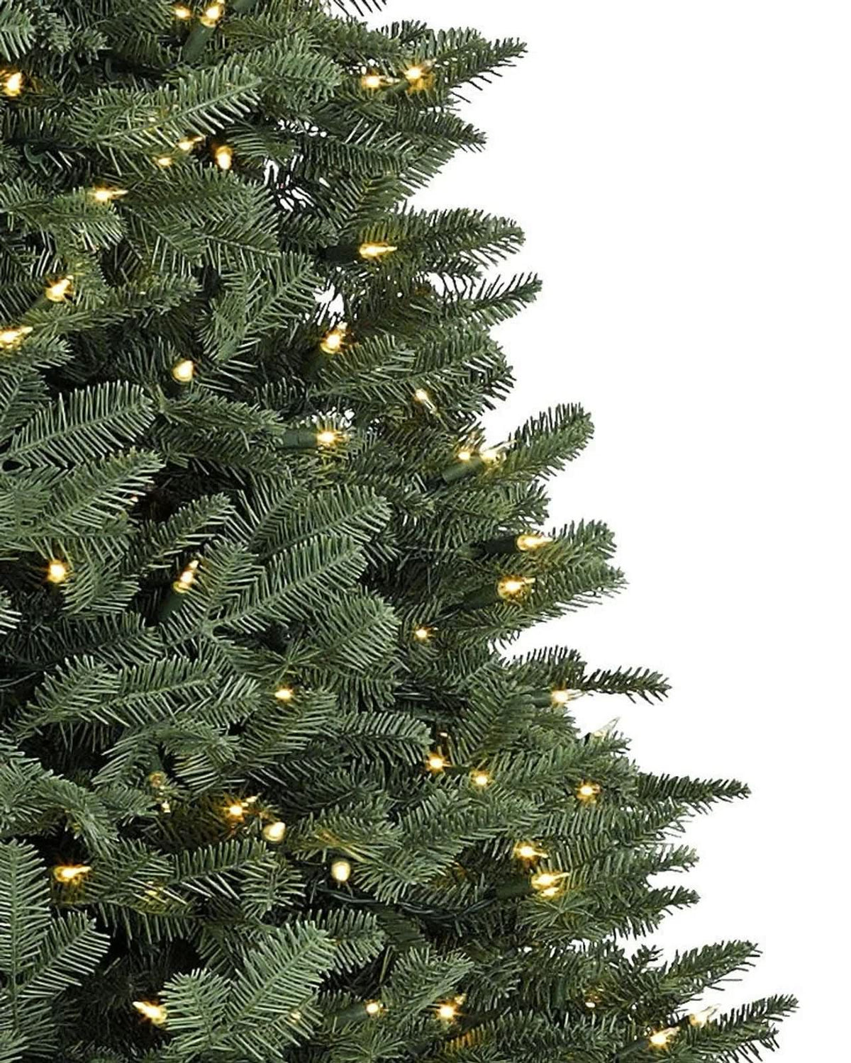 Árvore de Natal Verde White Spruce com Galhos Articulados, Base Metálica e Micro LEDs Integrados