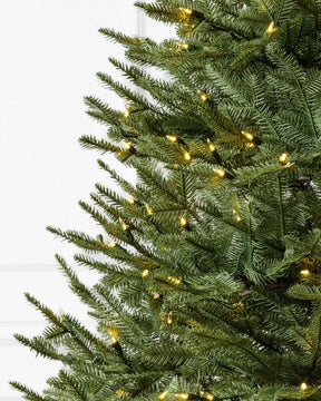 Árvore de Natal Premium Verde com Galhos Flexíveis, Base Metálica e Micro LEDs Integrados