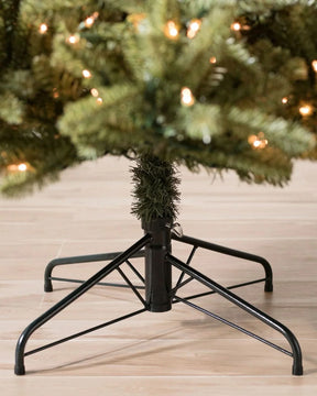 Árvore de Natal Blue Spruce Clássica com Galhos Flexíveis, Base Metálica e Micro LEDs Integrados