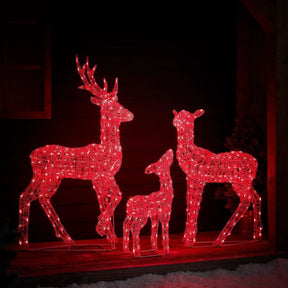 Conjunto de Renas Iluminadas com LED RGB Inteligente e Controle Wi-Fi