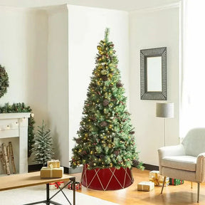 Saia de Natal em Metal com Detalhes em Corda Dourada - 70x50x28cm