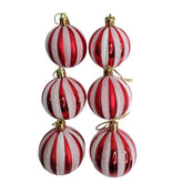 Conjunto de 6 Bolas de Natal 6cm - Enfeites Festivos