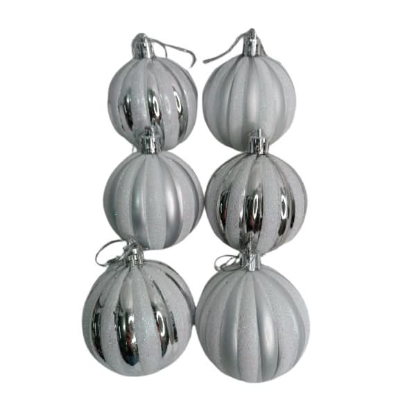 Conjunto de 6 Bolas de Natal 6cm - Enfeites Festivos