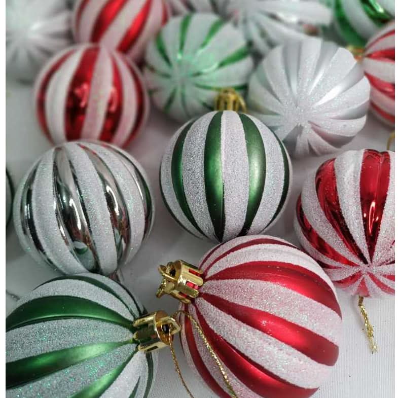 Conjunto de 6 Bolas de Natal 6cm - Enfeites Festivos