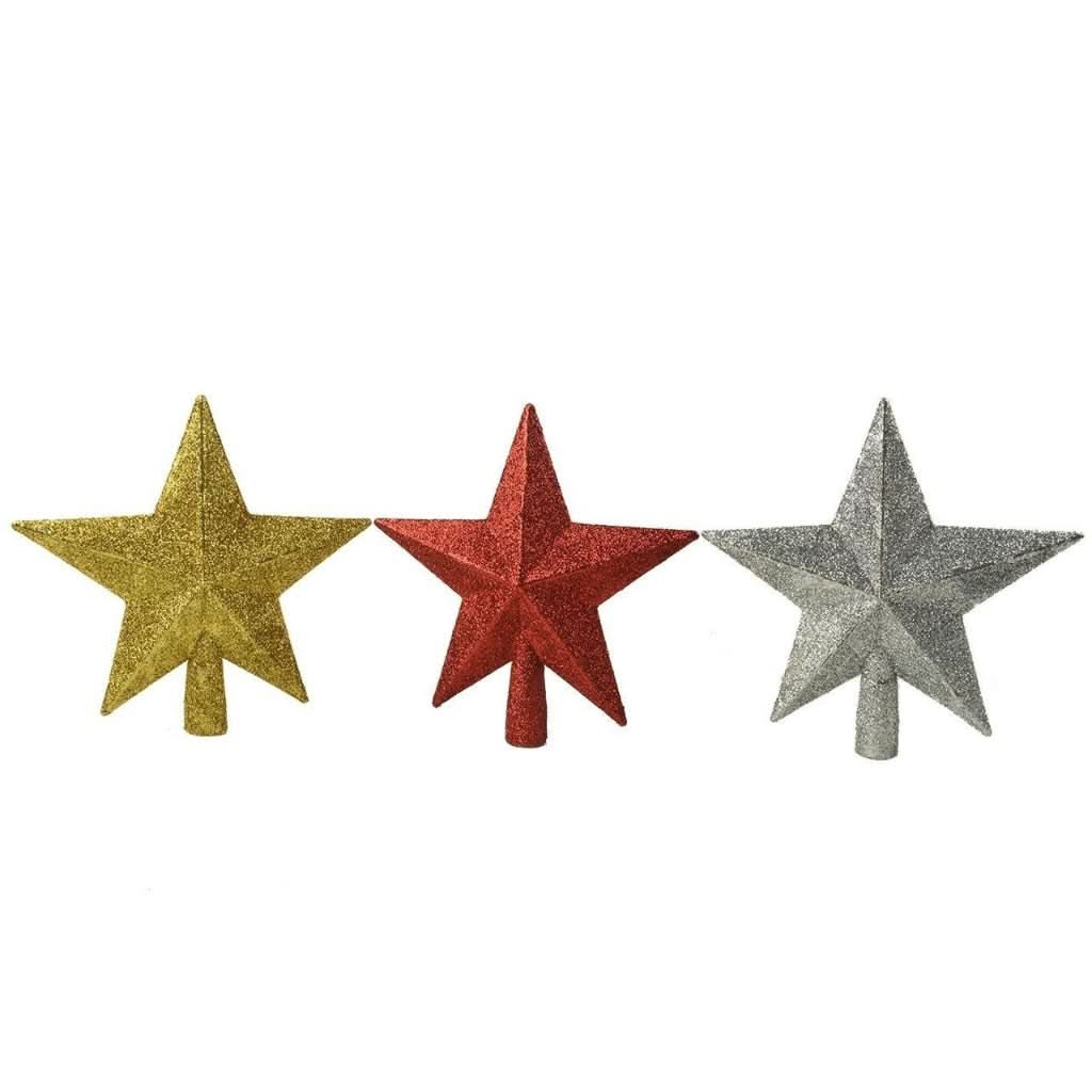 Decoração de Árvore de Natal Estrela Dourada 20cm