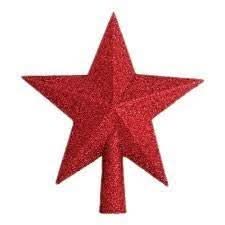 Decoração de Árvore de Natal Estrela Dourada 20cm