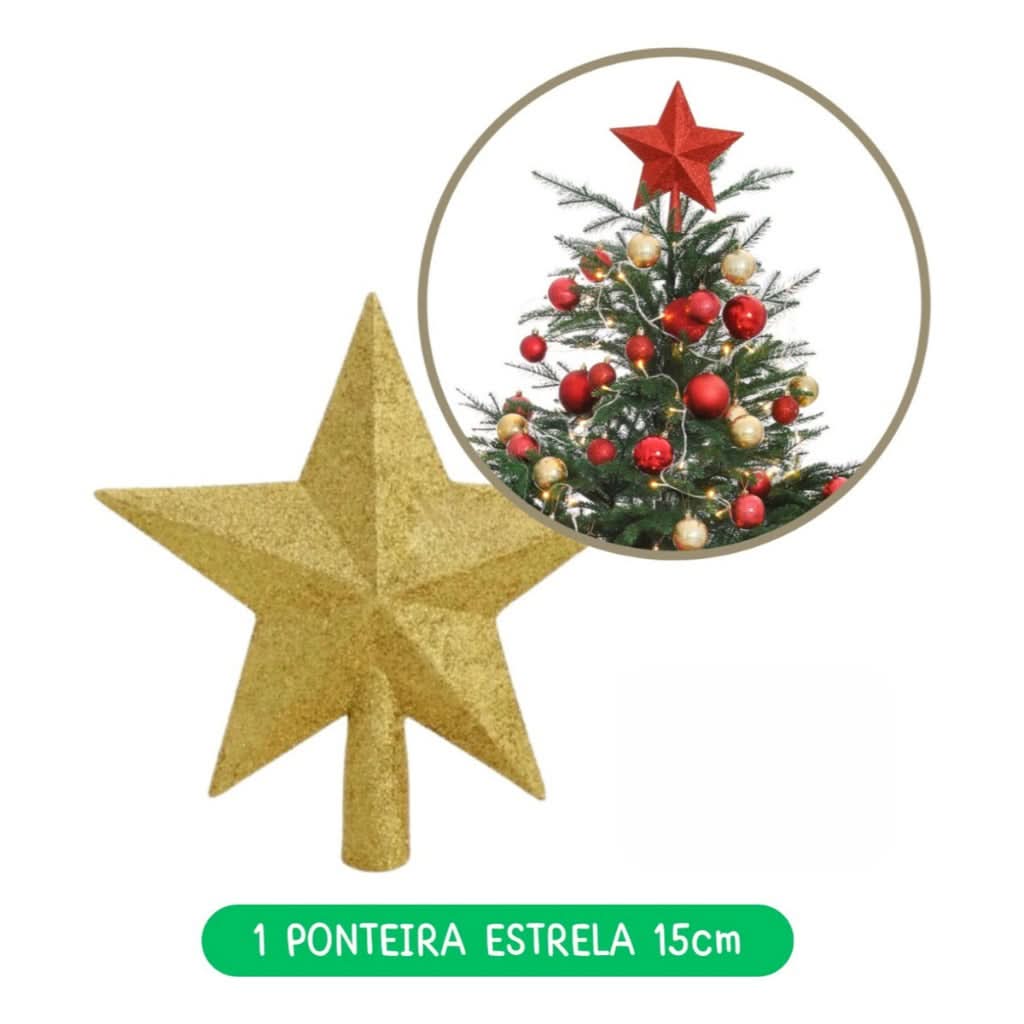 Kit 56 Enfeites para Decoração de Árvore de Natal - Bolinhas Pendentes com Luzes