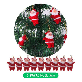 Kit 56 Enfeites para Decoração de Árvore de Natal - Bolinhas Pendentes com Luzes