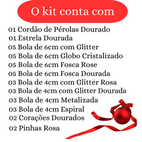 Conjunto Decorativo de Enfeites - 38 Peças