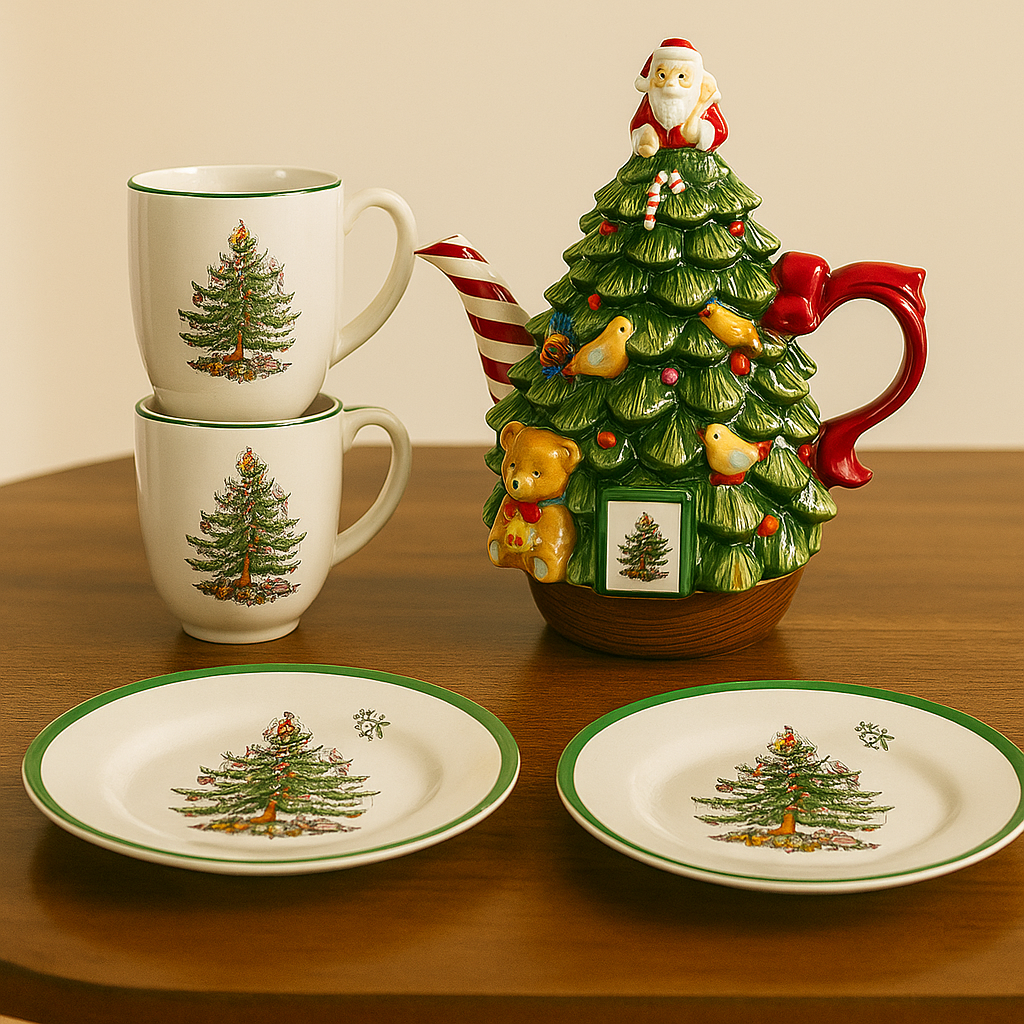 Conjunto de Mesa Temática de Natal - 5 Peças