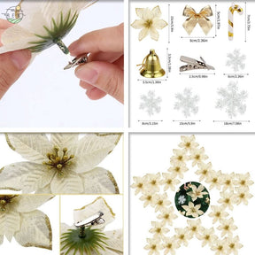Conjunto de 120 Enfeites de Natal para Decoração de Árvore