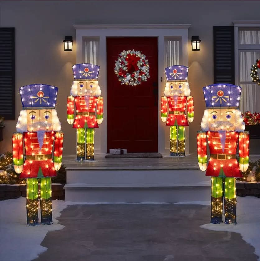 Quebra-Nozes Brilhante com LEDs Brancos Frios – 1,52 m