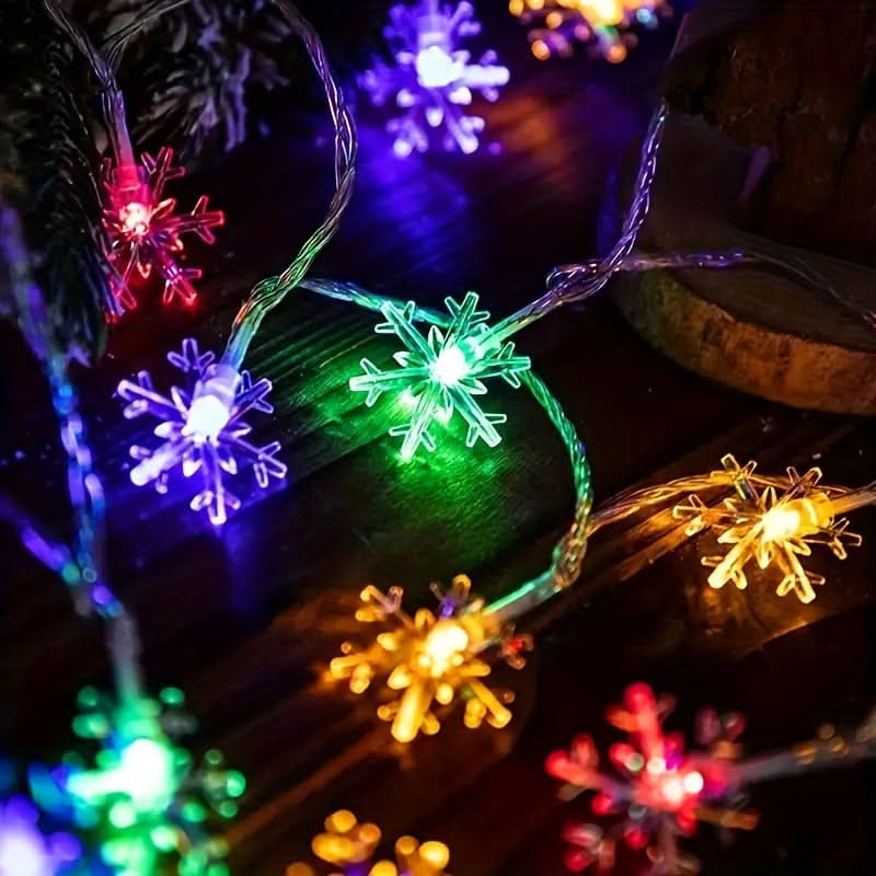 3 Metros de Cortina de Luzes LED em Formato de Floco de Neve