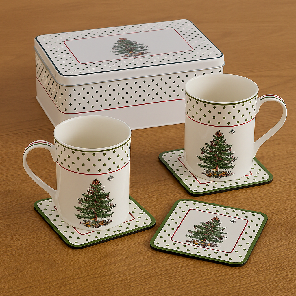 Conjunto Temático de Natal - 5 Peças Brancas
