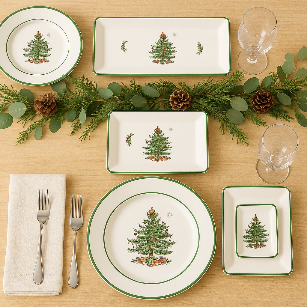 Conjunto de Bandejas Temáticas de Natal - 3 Peças