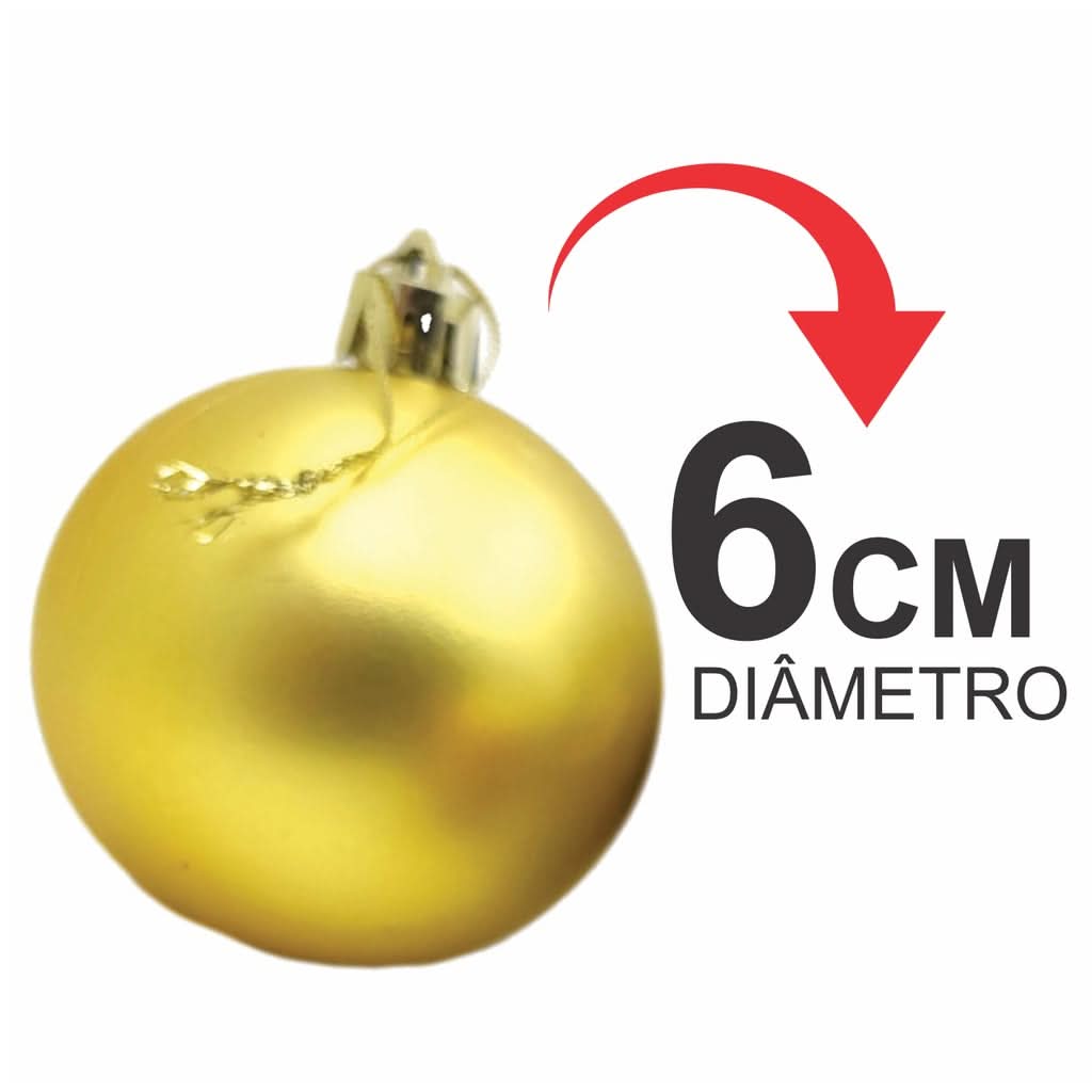 Conjunto de 30 Bolas de Natal com Glitter para Decoração