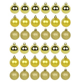 Conjunto de 30 Bolas de Natal Douradas Mistas 4cm para Decoração de Árvore