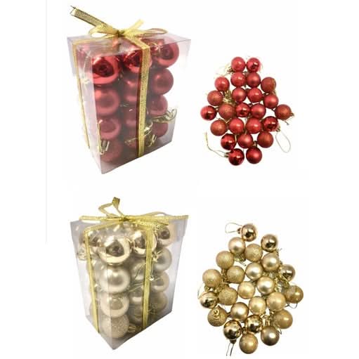 Conjunto de 48 Bolas de Natal - 4CM para Decoração Festiva