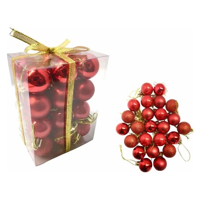 Conjunto de 48 Bolas de Natal - 4CM para Decoração Festiva
