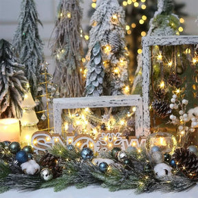 Conjunto de 64 Bolas de Natal em Ouro e Azul