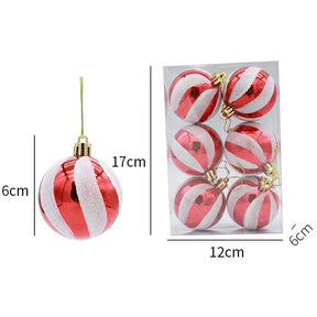 Conjunto de 6 Bolas de Natal