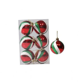 Conjunto de 6 Bolas de Natal