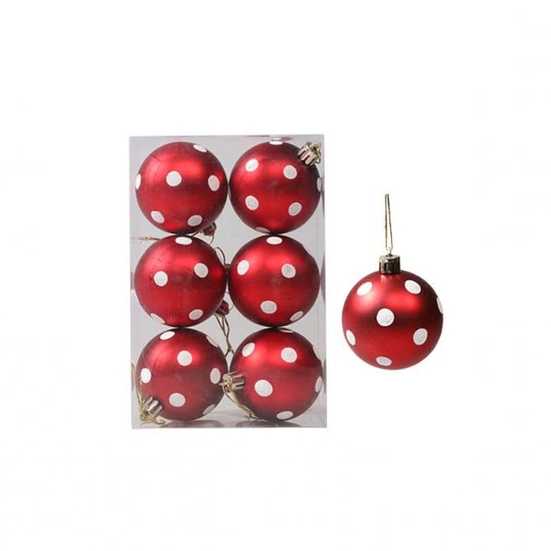 Conjunto de 6 Bolas de Natal
