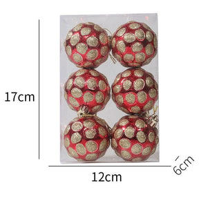 Conjunto de 6 Bolas de Natal