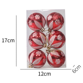 Conjunto de 6 Bolas de Natal