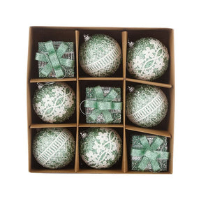 Conjunto de 9 Bolas de Natal 8CM