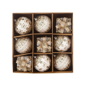 Conjunto de 9 Bolas de Natal 8CM