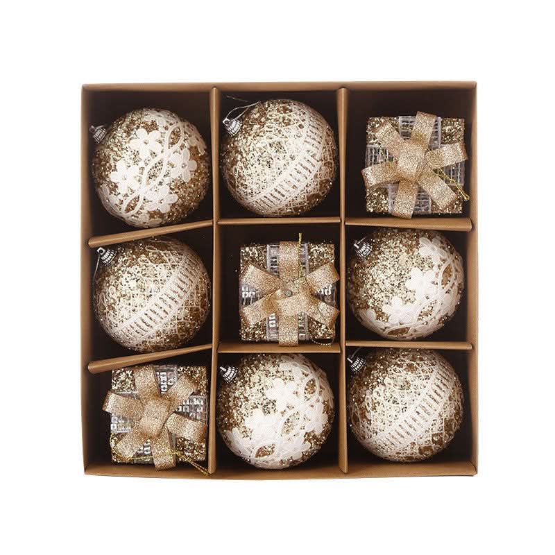 Conjunto de 9 Bolas de Natal 8CM