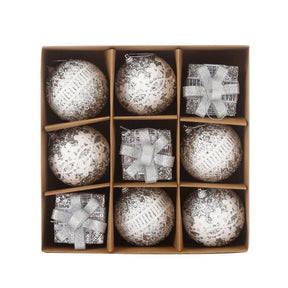 Conjunto de 9 Bolas de Natal 8CM