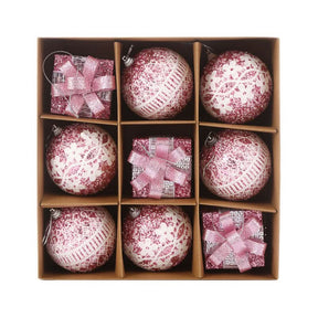 Conjunto de 9 Bolas de Natal 8CM