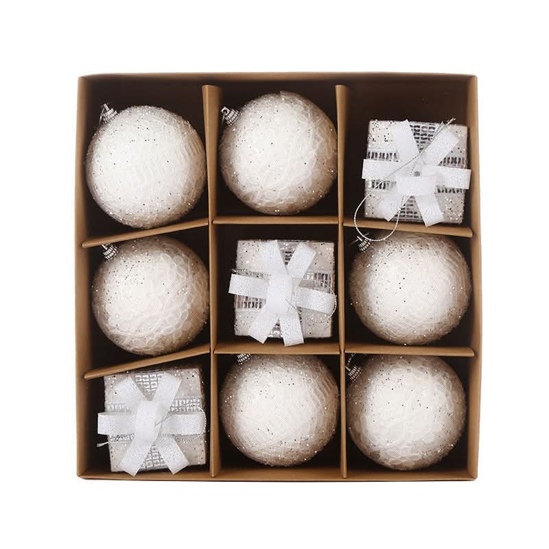 Conjunto de 9 Bolas de Natal 8CM