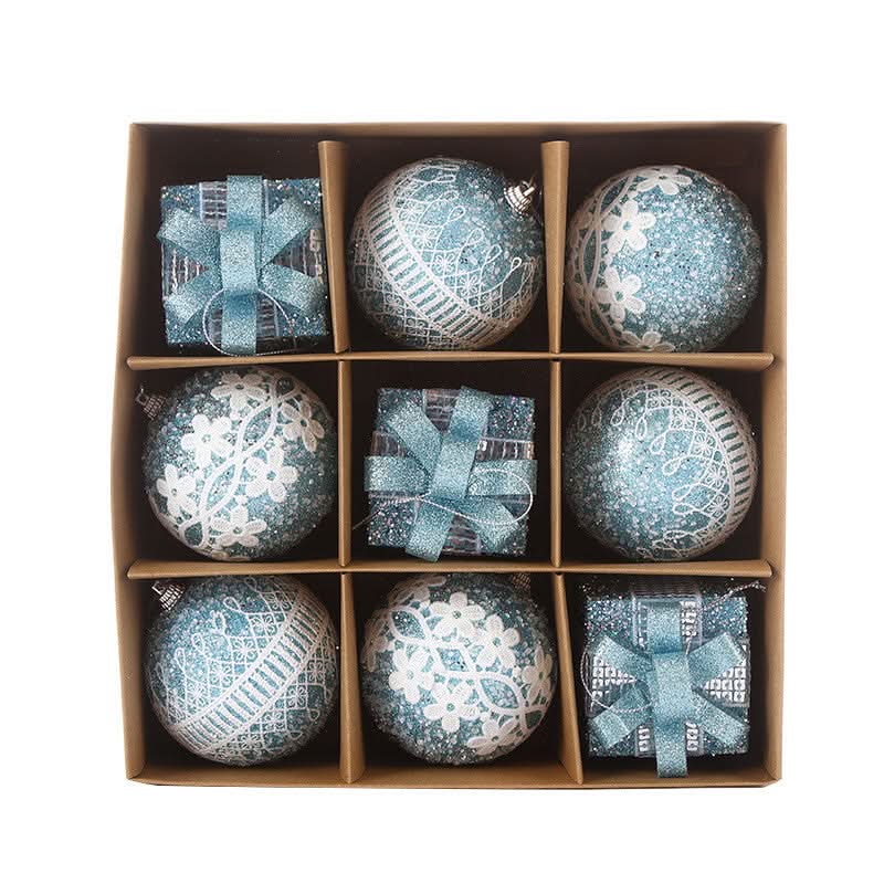 Conjunto de 9 Bolas de Natal 8CM